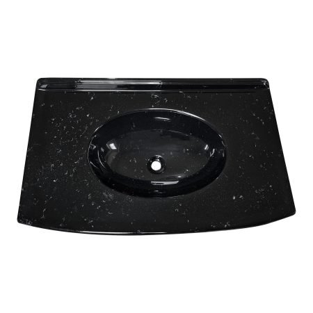 015 Lavabo Sênior Cuba Oval Preto