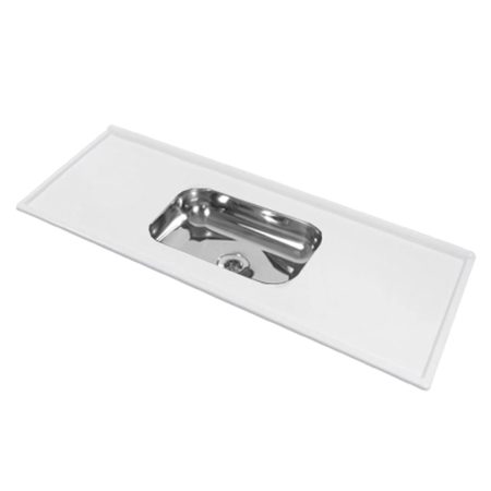 019 Pia Marm Sint Cuba Inox - Branca - Marmodelta