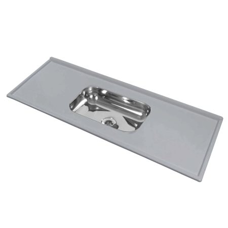 019 Pia Marm Sint Cuba Inox - Cinza - Marmodelta
