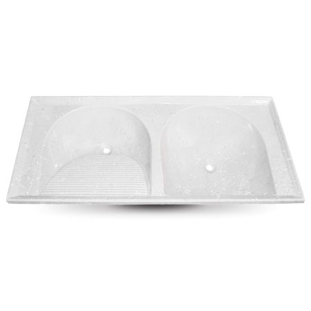 022 Tanque Duplo Luxo - Branco - Marmodelta