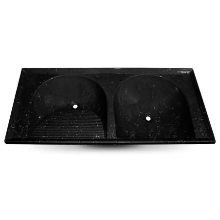 022 Tanque Duplo Luxo - Preto - Marmodelta