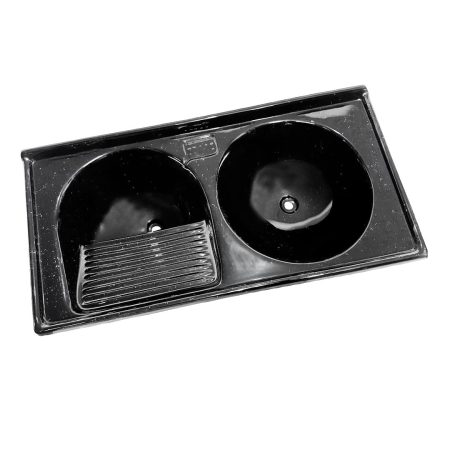 026 Tanque Duplo Circular - Preto - Marmodelta
