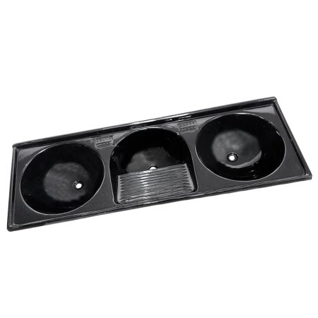 027 Tanque Triplo Circular - Preto - Marmodelta