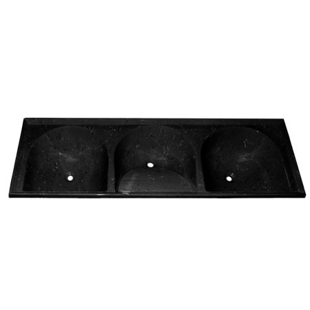032 Tanque Triplo Luxo - Preto - Marmodelta